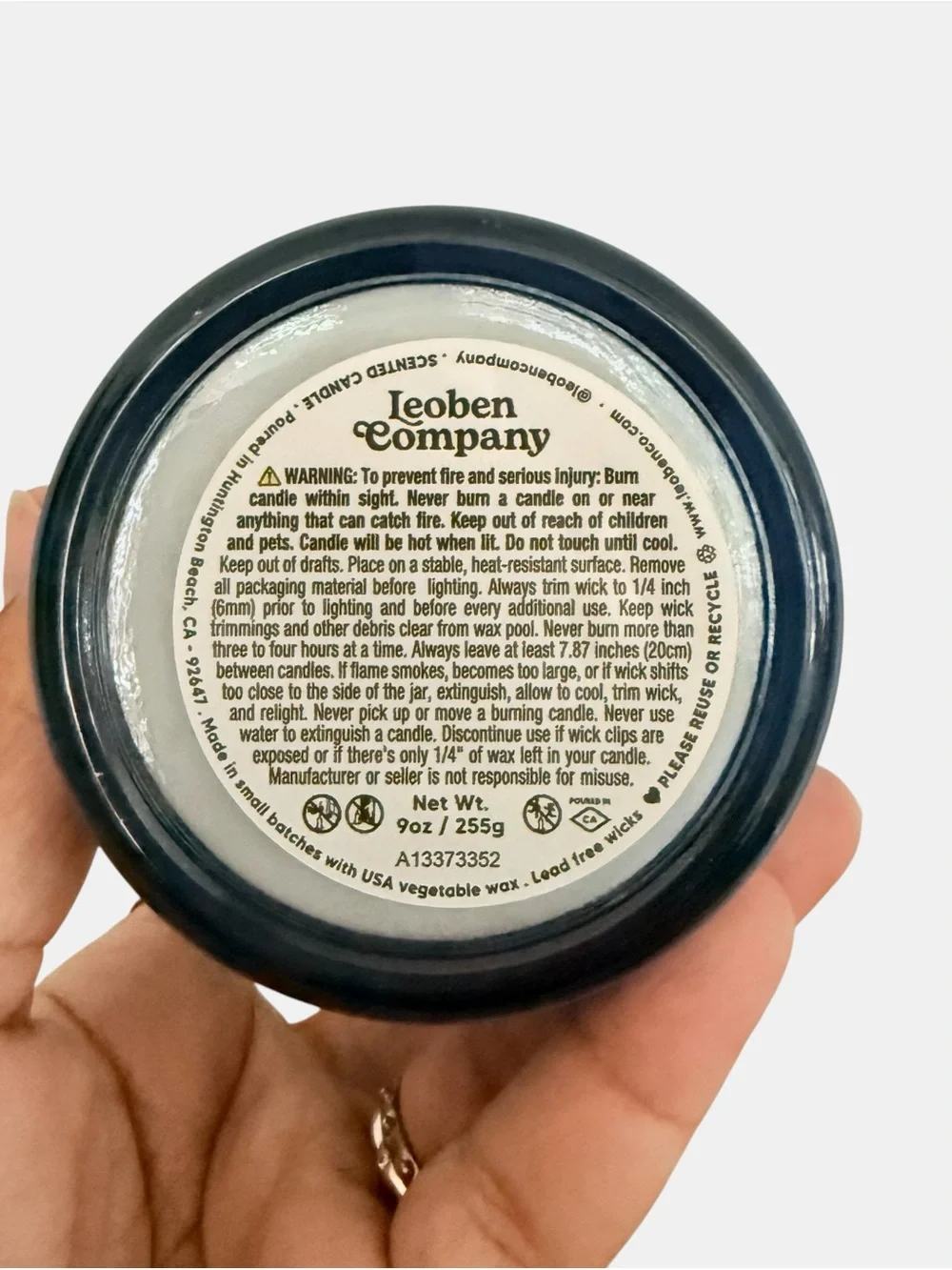 Leoben Company Man Cave Masculine Aromas Soy Wax Candle - Blue